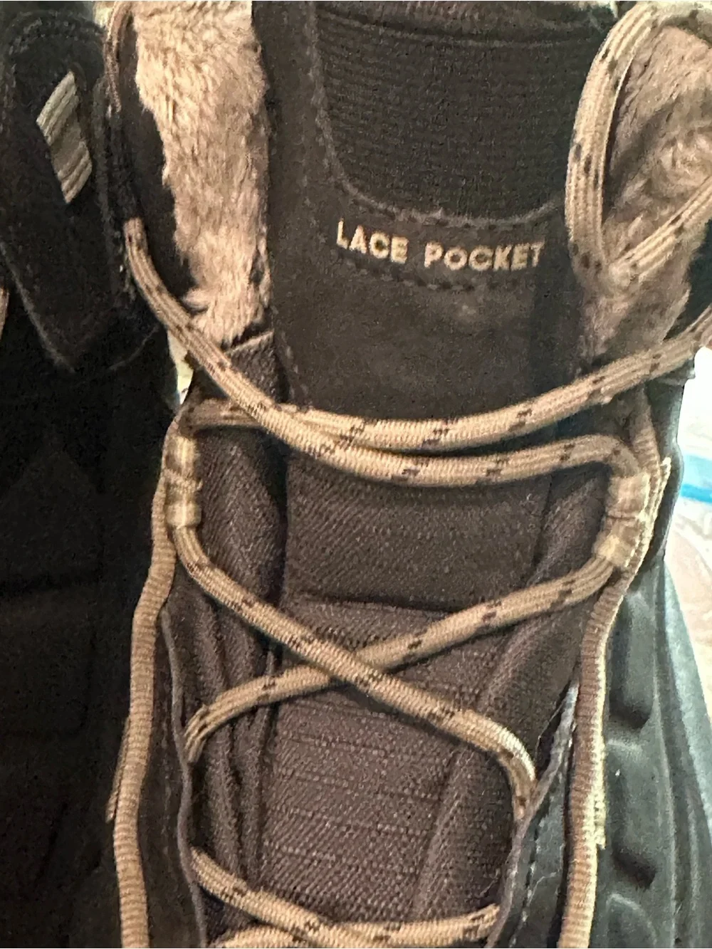 Salomon Black and Cream Women's Winter Lace-Pocket Boots